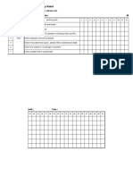 Daily Machine Check List - Center Facing Machine