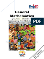 General Mathematics: Quarter 1 - Module 17: Representing Real-Life Situations Using Exponential Functions