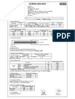 Technical Data Sheet: 1. Table of Belt Size