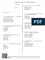 Present Continuous Test A1 - A2 Grammar Exercises