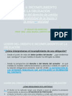 Tema 6 - Incumplimiento de La Obligación. Imputabilidad de La Lesión y Responsabilidad