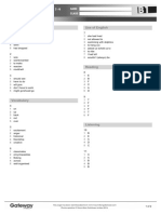 B1 Review Test 3 Answer Key Standard