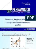 Geometria Analítica Condições de Alinhamento de 3 Pontos