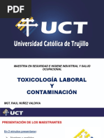 Toxicología Laboral y Contaminación UCT Del 9 - 10 Oct-21 Maestrantes