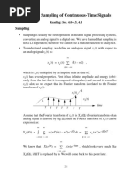 Sampling of Continuous-Time Signals