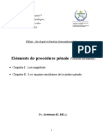 Cours de Procédure Pénale (Version Actualisée 2020)