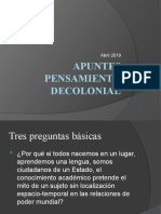 Apuntes Pensamiento Decolonial