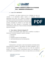 Orientações - Desenvolvimento Do Seminário Integrador II - 4º Semestre