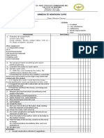 Immediate Newborn Care Procedure Checklist