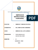 El Acto Juridico, Ineficacia Estructural y Funcional