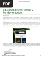 Educación Física - Historia y Fundamentación