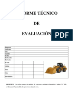 Informe Tecnico Balde Cat 966 Cargador Frontal