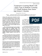 The Effect of Cooperative Learning Model With Two Stay Two Stray Type in Students' Learning Outcomes of 7 TH Grade Students State Junior High School 1 Onolalu