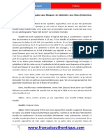 Français Authentique: Comment Parler Français Sans Bloquer Et Atteindre Ses Rêves (Interview Ouadih Dada)