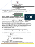 Department of Education: Activity Sheets in Mathematics 8 1st Quarter