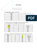 Mean Median and Mode of Grouped Data