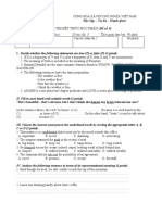 Đề Thi Kết Thúc Học Phần (Đề Số 3) Học phần: Ngữ nghĩa học Số tín chỉ: 3 Thời gian làm bài: 90 phút