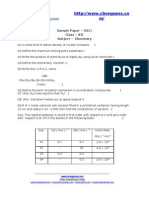 Sample Paper - 2011 Class - XII Subject - Chemistry