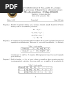 Segundo Examen de Metodos Numericos