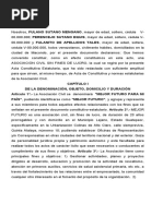 Acta Constitutiva Asociación Civil Sin Fines de Lucro MODELO