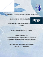 Actividad 7 - Efecto de Los Factores Físicos Sobre El Crecimiento de Los Microorganismos