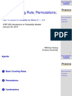 Basic Counting Rule Permutations Combinations: Text: A Course in Probability by Weiss 3.1 3.3