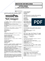 Aulas 1 - A - 8 - Lista de Exercícios - Citologia