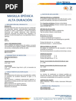 Masilla Epoxica Alta Duracion