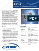 FT Series: Turbine Flowmeters For Liquid Applications (Metric)