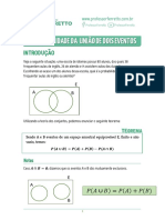 Probabilidade Da União de Dois Eventos