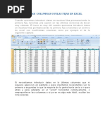 Cómo Asignar Columnas o Filas Fijas en Excel