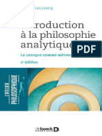 Introduction A La Philosophie Analytique. La Logique Comme Methode by Bruno