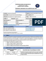 1 - Silabo - Educación Rural Intercultural Bilingue - Diversidad Socio Linguistica Del Perú - 2021