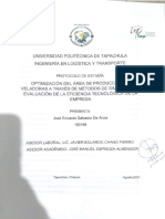 Optimizaciã - N Del Ã - Rea de Producciã - N de Veladoras A Travã - S de Mã - Todos de Simulaciã - N y Evaluaciã - N de La Eficiencia Tecnologã - A de La Empresa