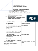 Detailed Lesson Plan in Physical Education Grade 8 I. Objectives