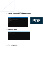 Program-1 1. Login To Oracle by User Name Given by You