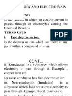 Ionic Theory and Electrolysis