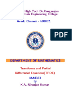 Ma8353 Transforms and Partial Differential Equations II Year III Semester