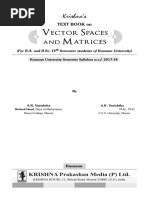 Vector Spaces and Matrices