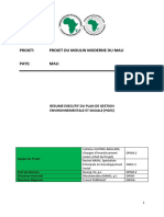 Mali - Projet Du Moulin Moderne Du Mali - Résumé PGES