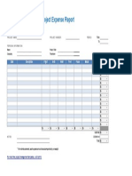 Project Expense Report: Date Description Flight Auto Hotel Fuel Phone Meals Misc. Total