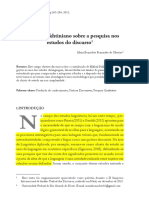 Maria Oliveira - Um Olhar Sobre As Pesquisas em Discurso