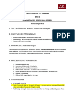 MDE Tabla Comparativa