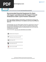 Recommended Essential Equipment For Basic Life Support and Advanced Life Support Ground Ambulances 2020