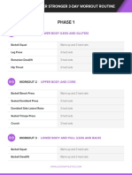 TLS 3 Day Workout Routine