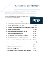 Resilience Assessment Questionnaire (RAQ)