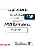 Toshiba Satellite M50-A - E55 Compal LA-A481P ZRMAA - ZEMAA Rev0.2 Schematic