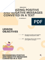 Q2 Module 5 Recognizing Positive and Negative Messages Conveyed in A Text