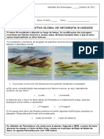 Atividade Avaliativa Global de Geografia Iii Unidade