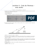 Lista 5 Leis de Newton - Sem Atrito